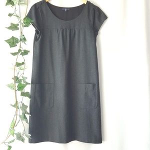 GAP wool blend plaid shift dress size 8